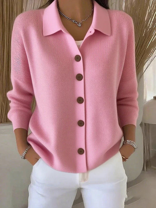 Tryphosa | Collared Button-Front Cardigan