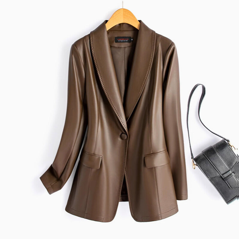 Monaco | Leather-Look Blazer