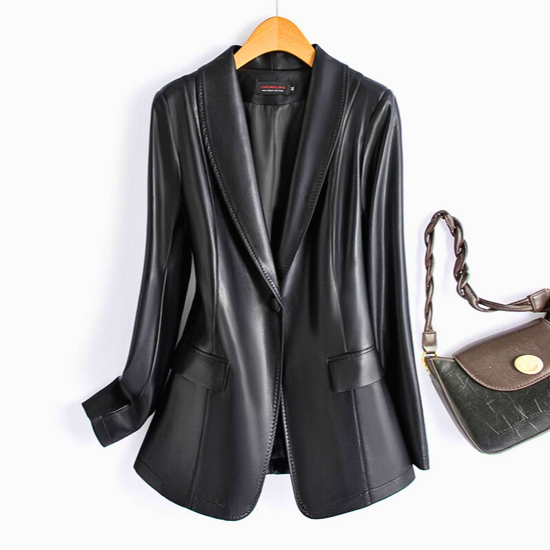 Monaco | Leather-Look Blazer