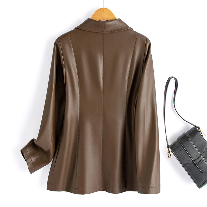 Monaco | Leather-Look Blazer