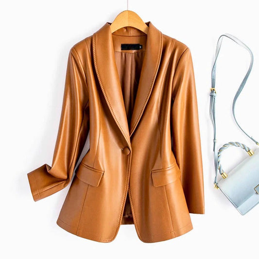 Monaco | Leather-Look Blazer