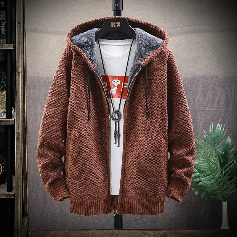 Nordique | Fleece-Lined Knit Hoodie