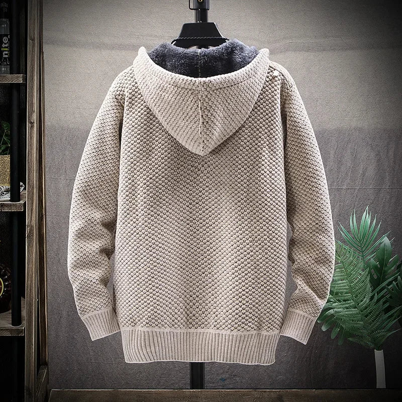 Nordique | Fleece-Lined Knit Hoodie