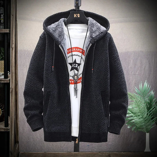 Nordique | Fleece-Lined Knit Hoodie