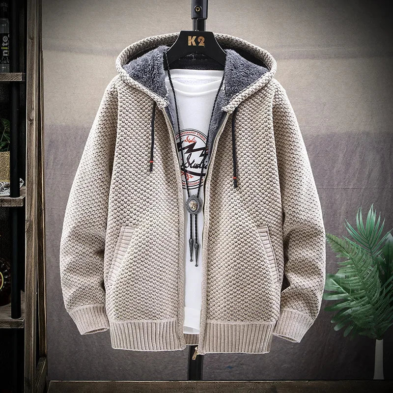 Nordique | Fleece-Lined Knit Hoodie