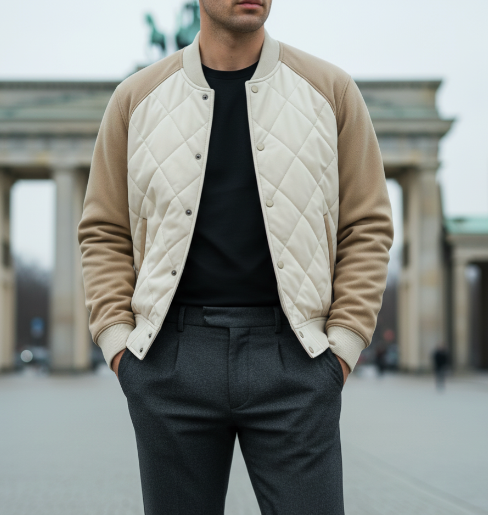 Leif | Diamond-Quilted Overshirt Jacket