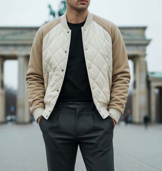 Leif | Diamond-Quilted Overshirt Jacket