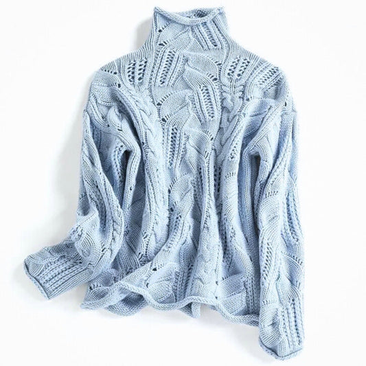 Sofia | Cable Knit Roll-Neck Jumper