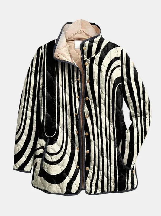 Soraya | Abstract Geometric Quilted Jacket