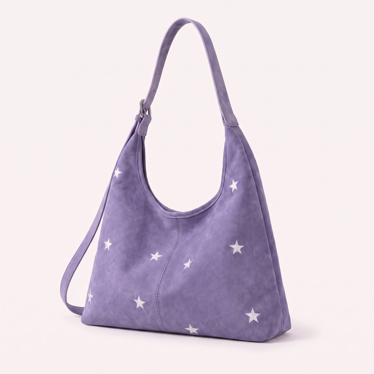 Celeste bag in lavender, worn