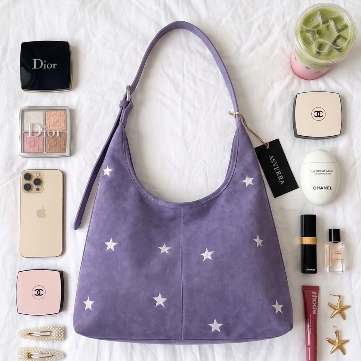 Celeste bag in lavender, star detail