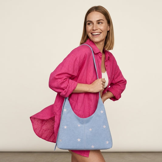 Celeste star shoulder bag in sky