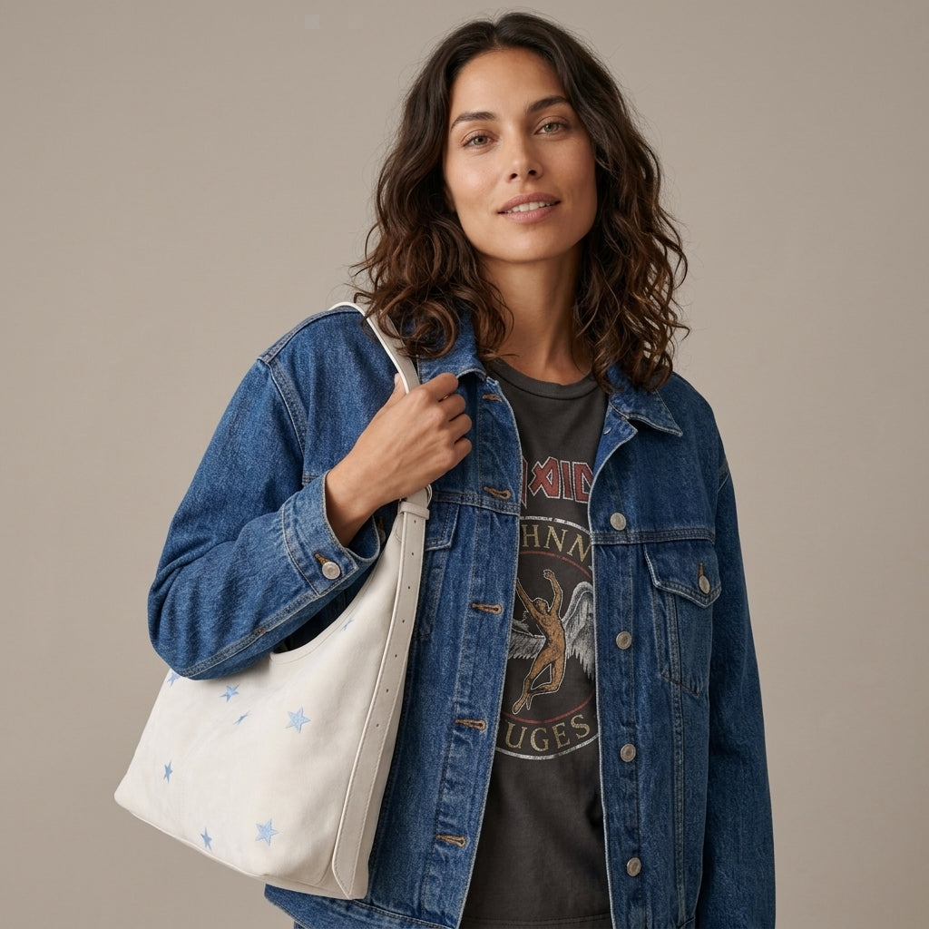 Celeste star shoulder bag in vanilla