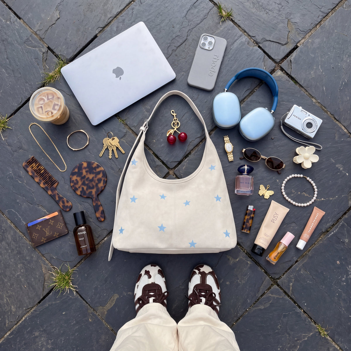 Celeste bag in vanilla, detail
