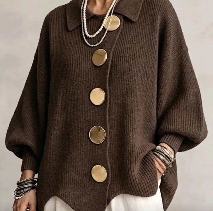 Stefanie | Oversized Collared Cardigan