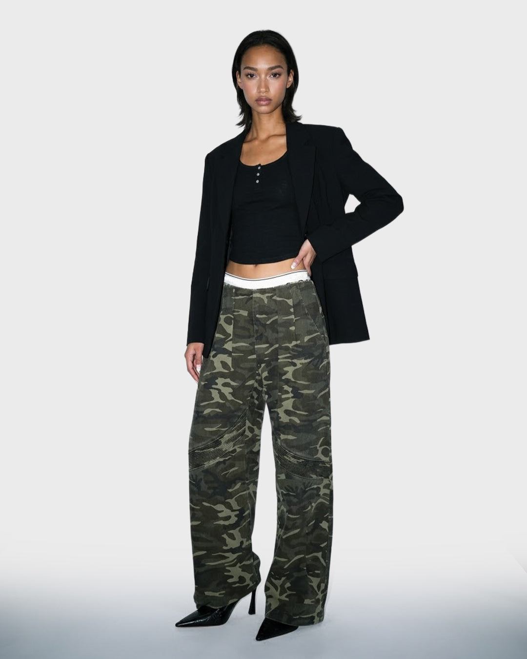 Rhys | Pleated Camo Trouser