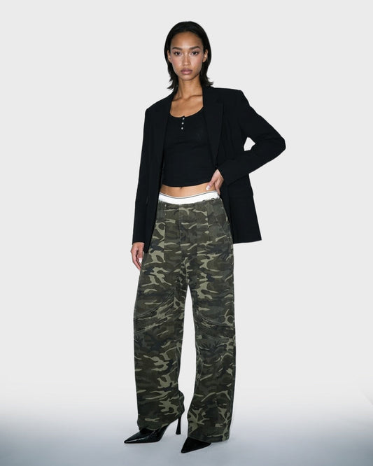 Rhys | Pleated Camo Trouser