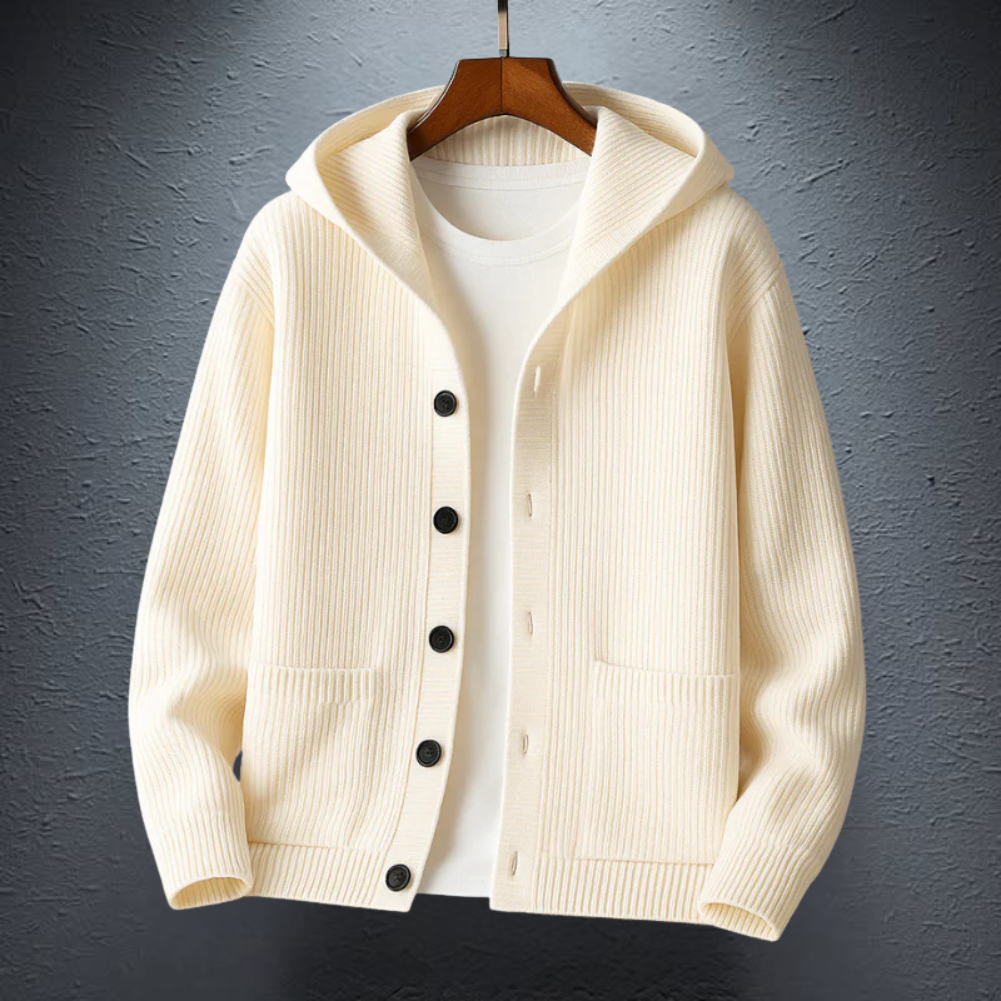 Wolfgar | Hooded Button-Through Cardigan