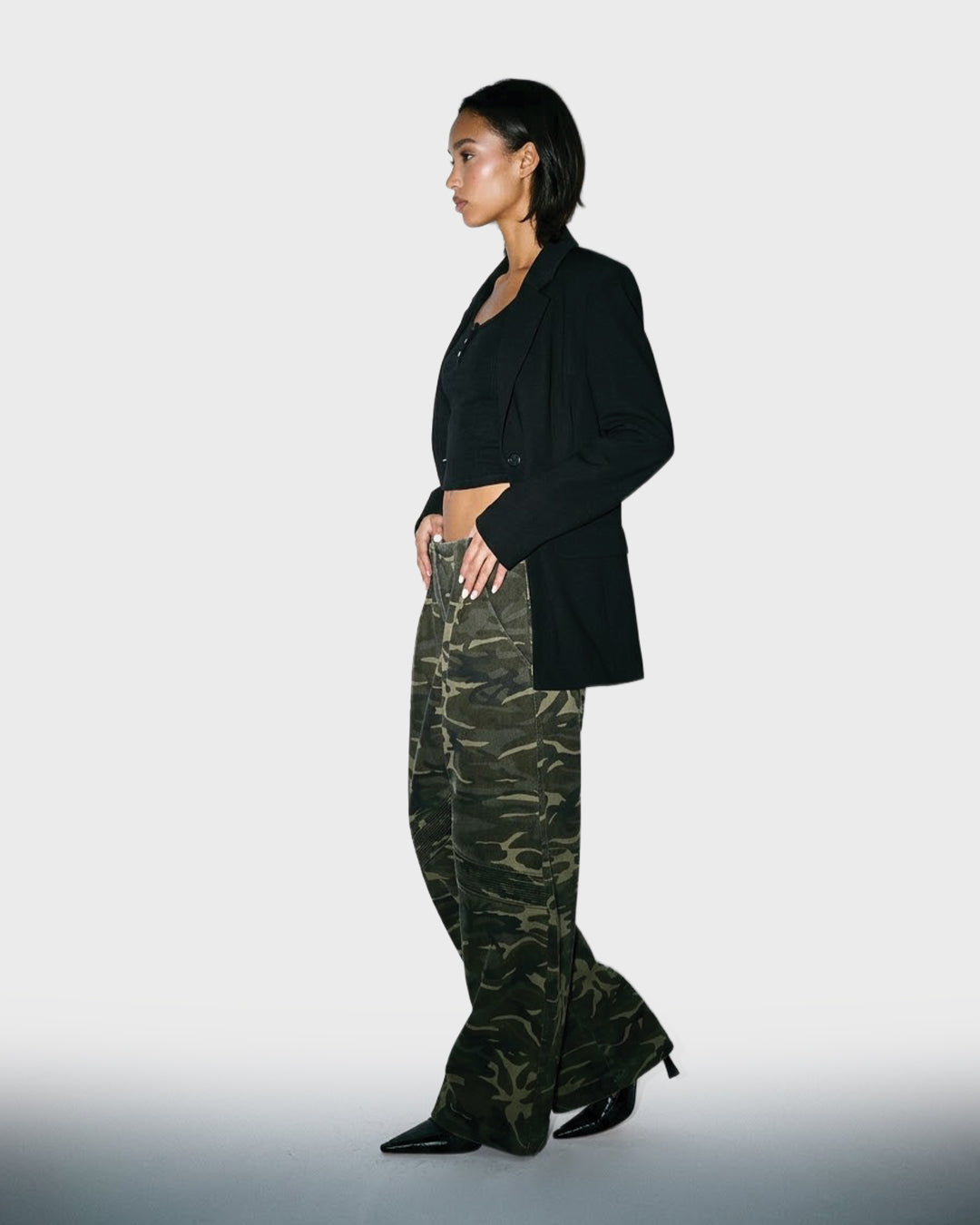 Rhys | Pleated Camo Trouser