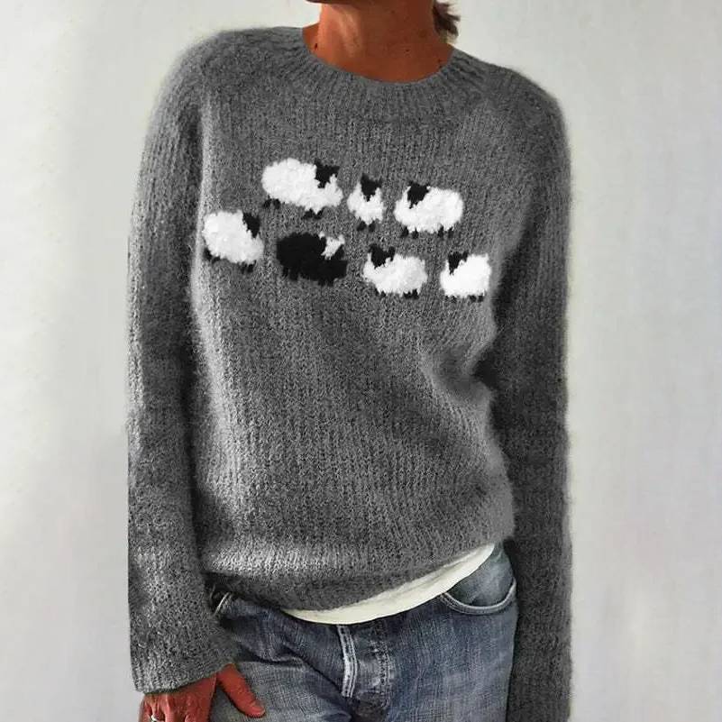 Bianka | Sheep Motif Knit Jumper