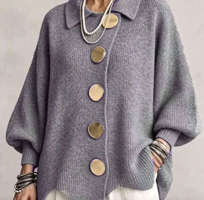 Stefanie | Oversized Collared Cardigan