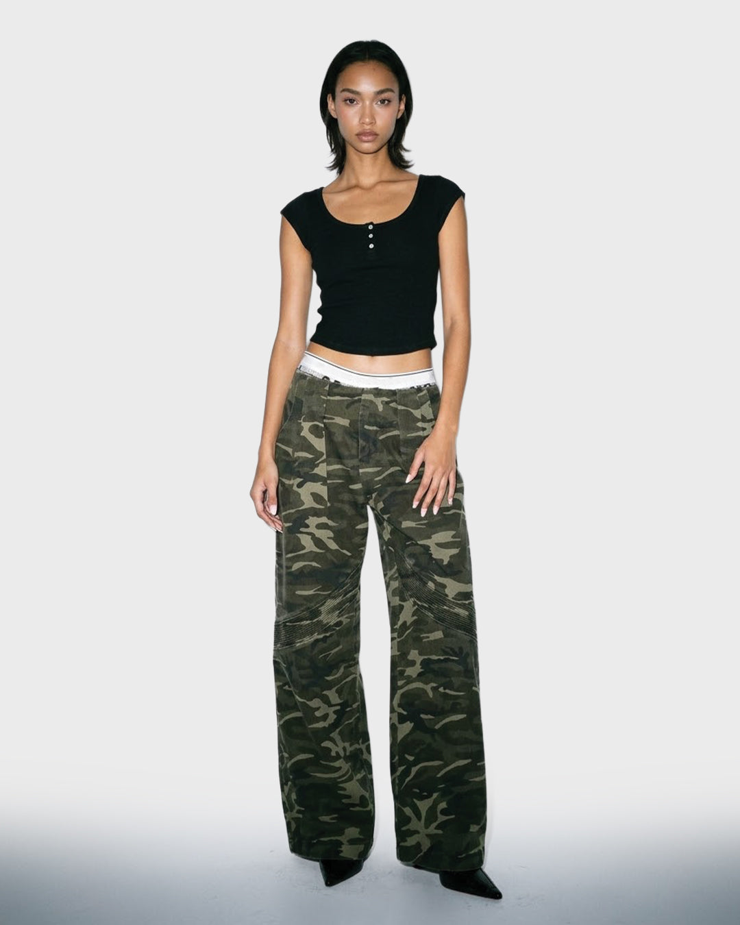 Rhys | Pleated Camo Trouser