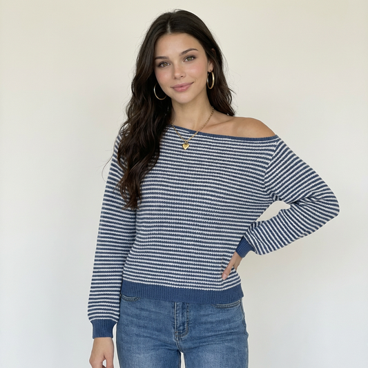 Marnie | Striped Off-Shoulder Jumper