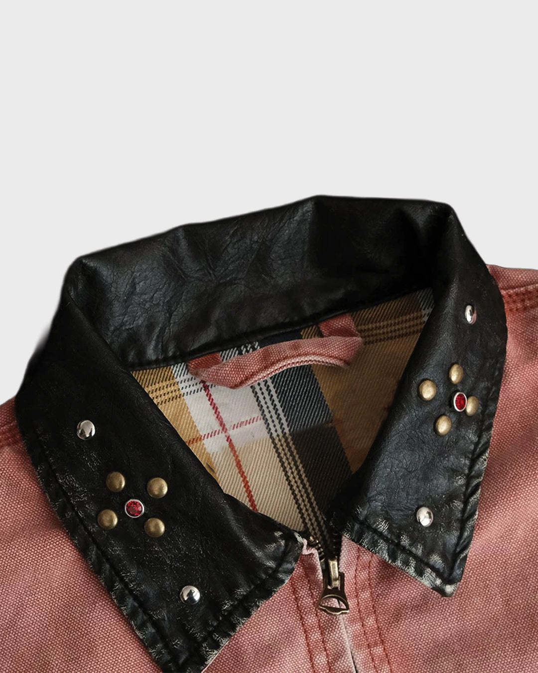 Jewel | Studded Collar Canvas Jacket