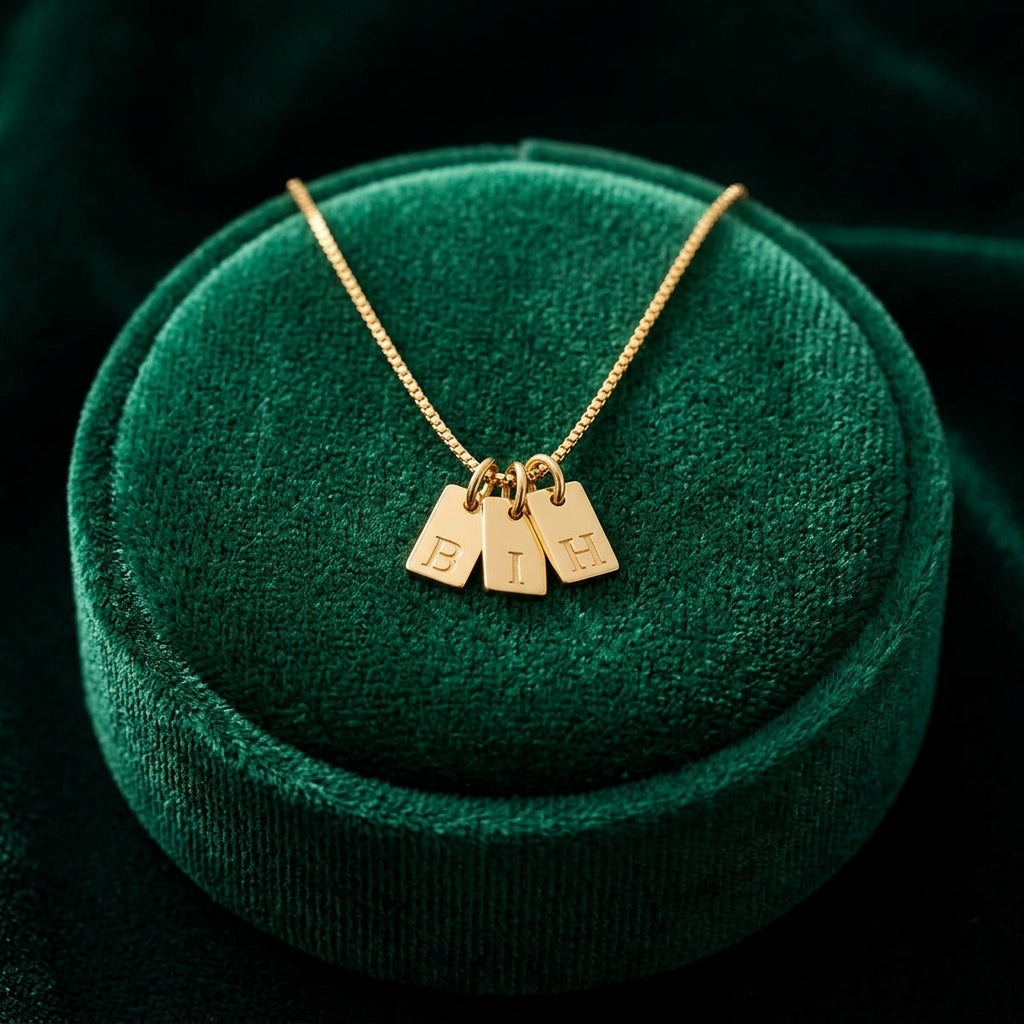 Ivy necklace layered with a longer chain