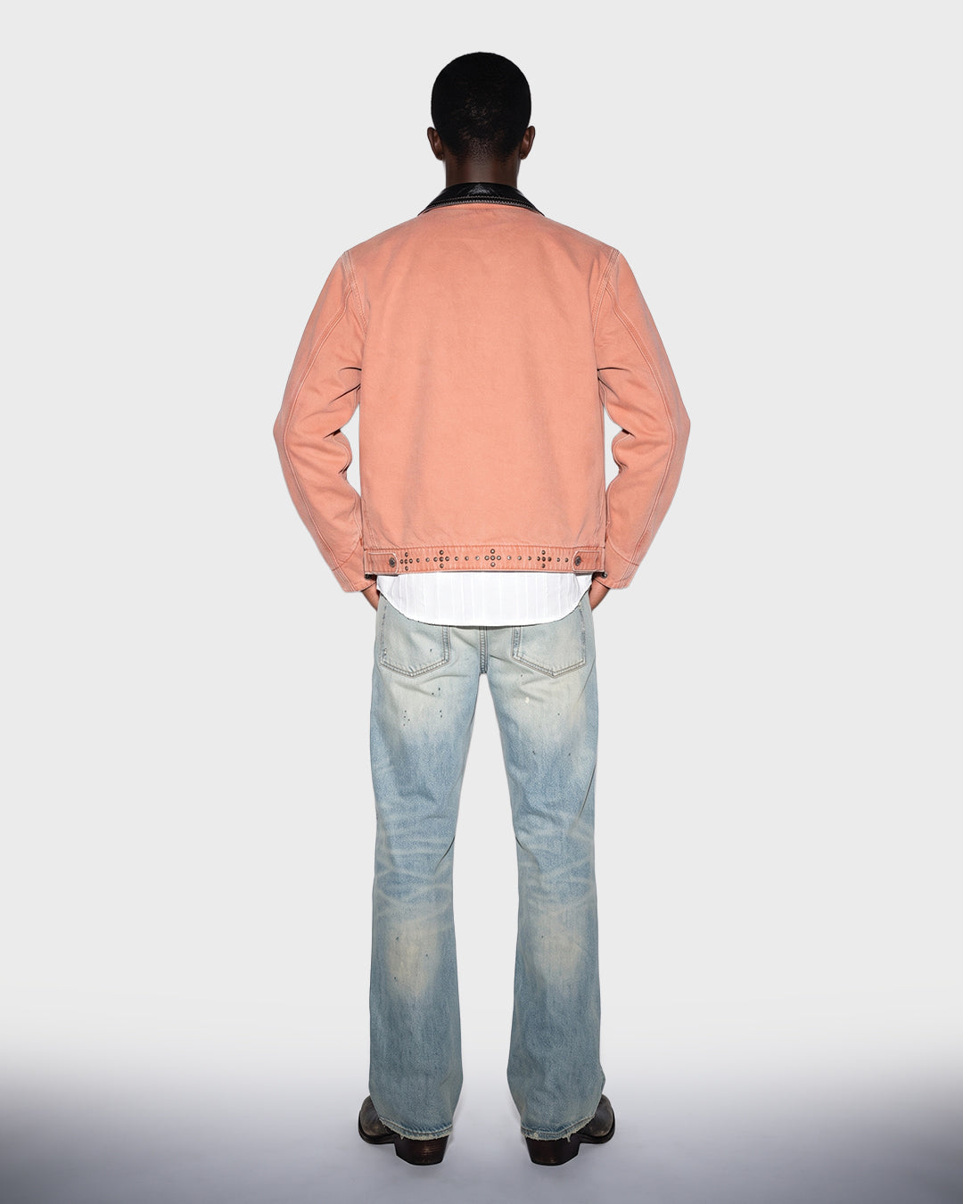 Jewel | Studded Collar Canvas Jacket