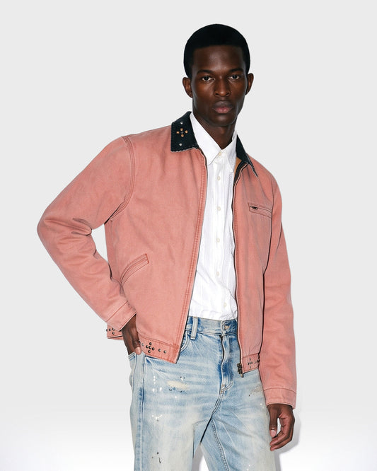 Jewel | Studded Collar Canvas Jacket