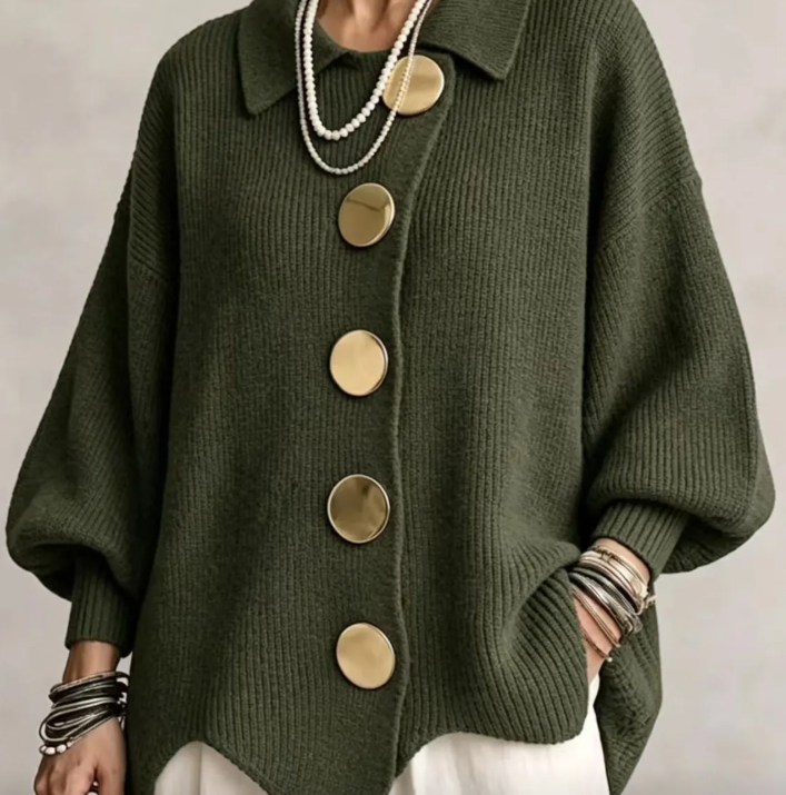 Stefanie | Oversized Collared Cardigan