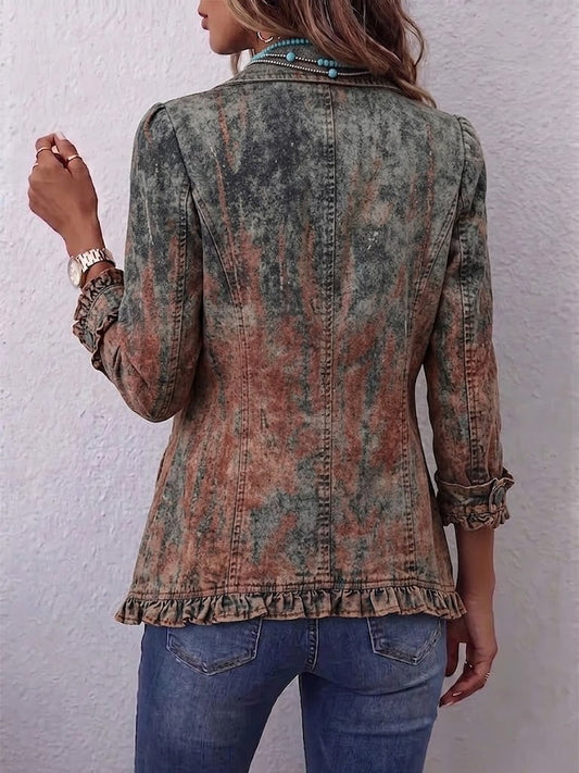 Maëlle | Textured Ombré Ruffle Jacket