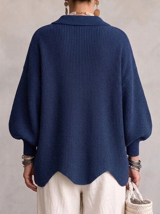 Ortensia | Gold-Button Oversized Cardigan