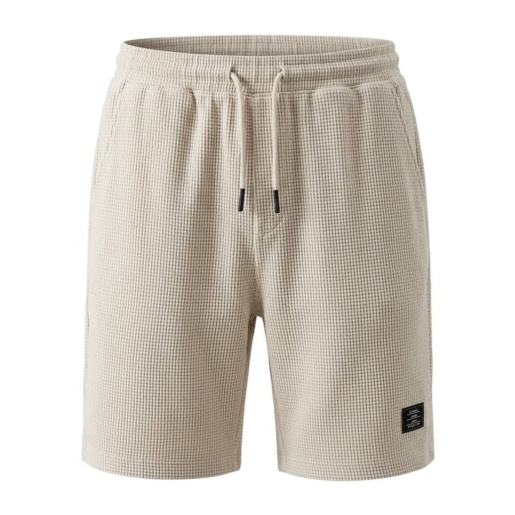 Pierre waffle knit shorts in beige