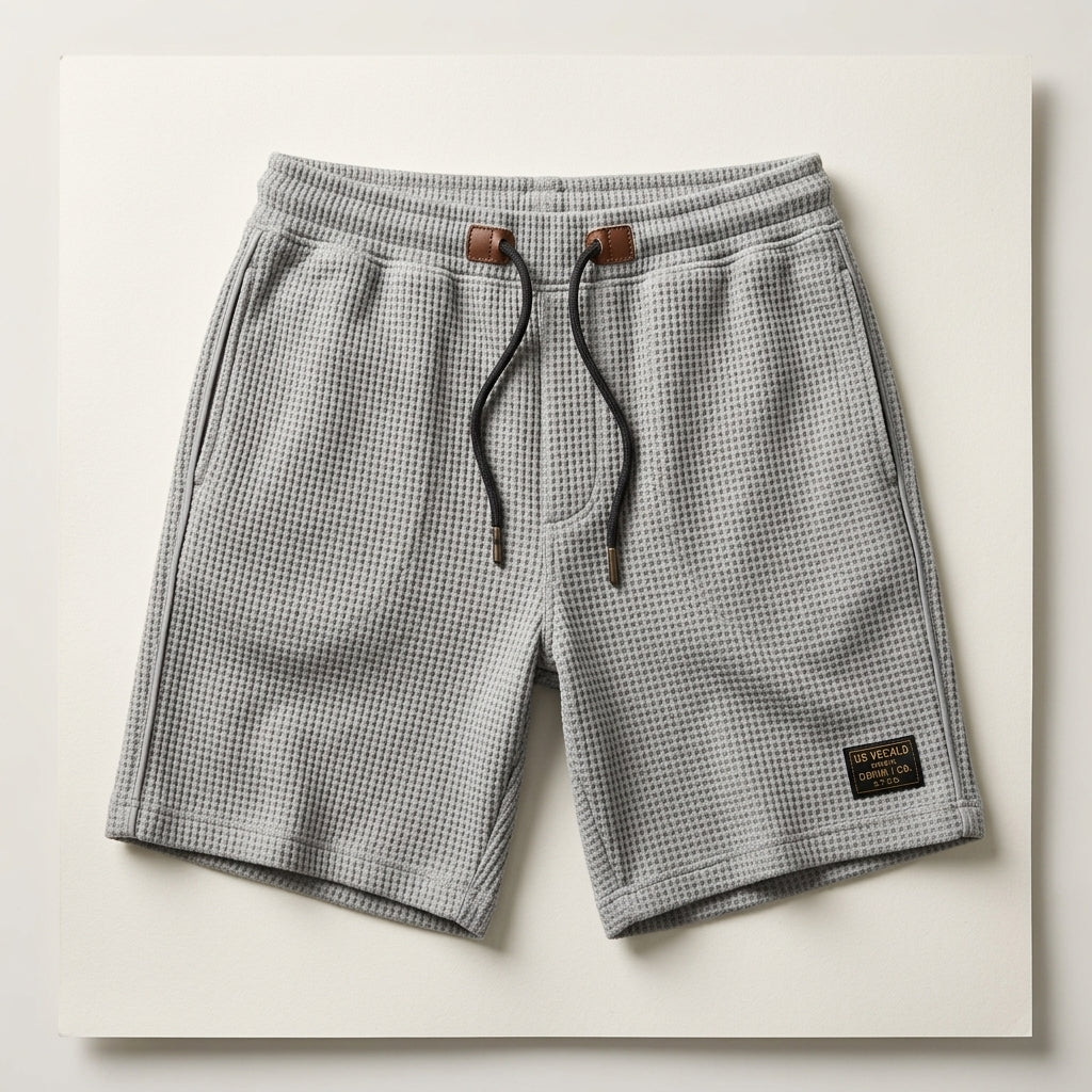 Pierre waffle knit shorts in grey