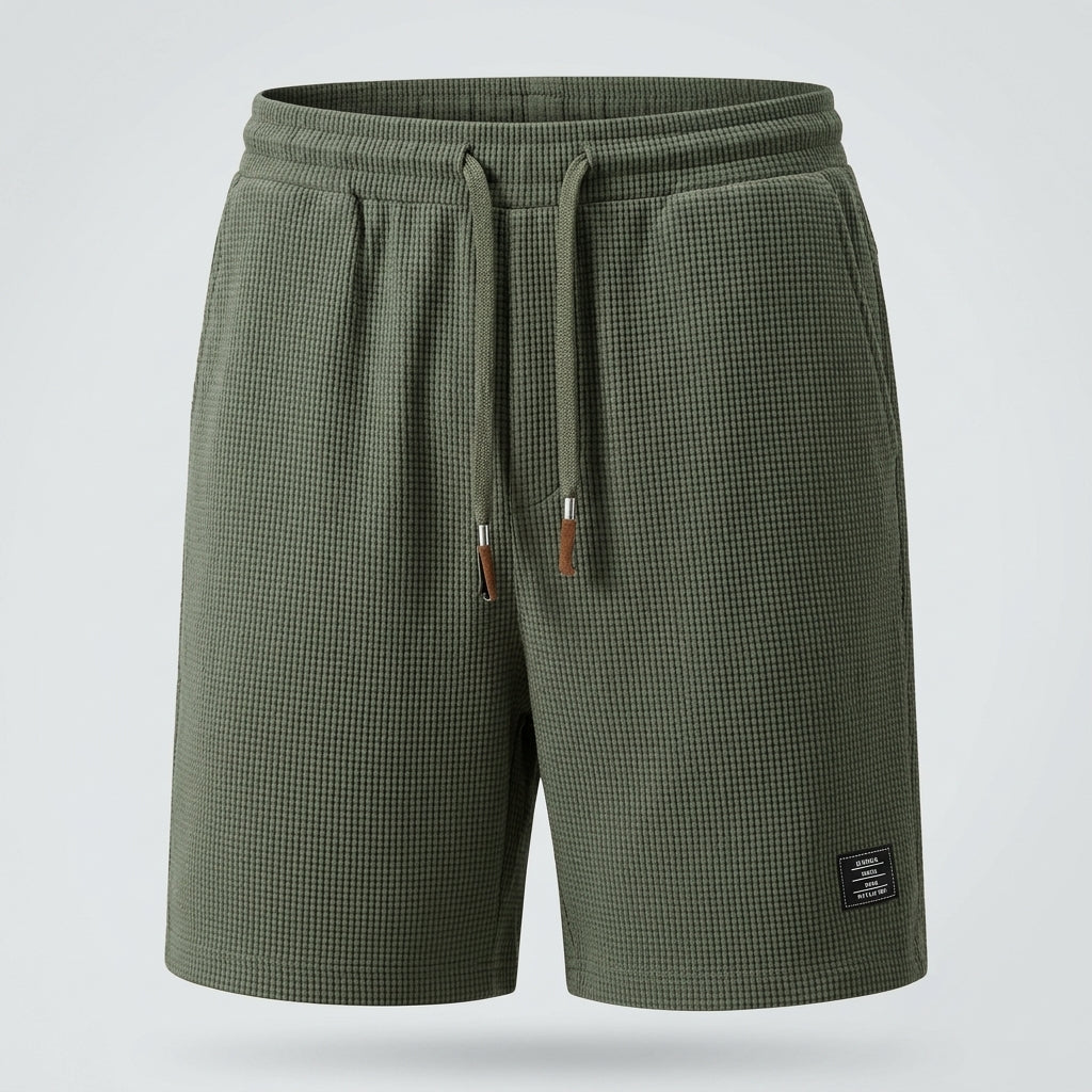 Pierre waffle knit shorts in green