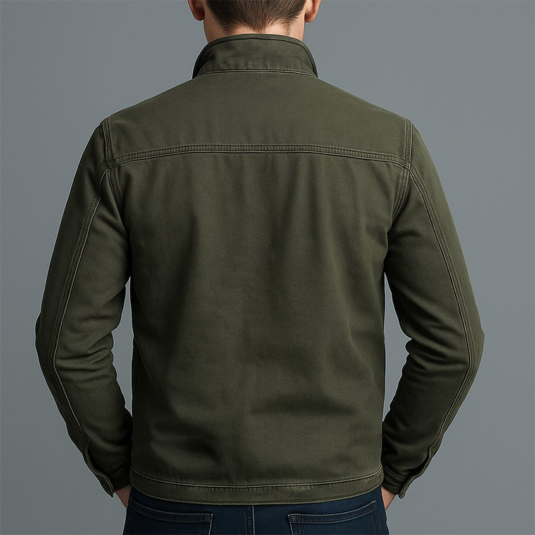 Rodney | Washed Cotton Zip Jacket